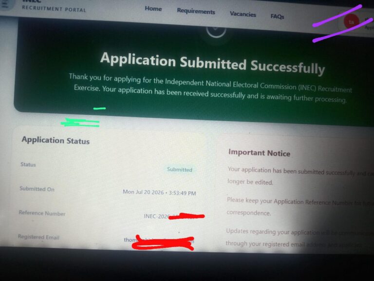 INEC Recruitment Application