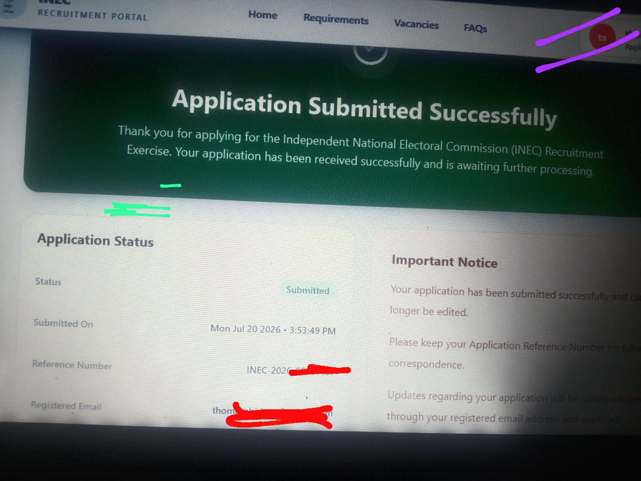 INEC Recruitment Application